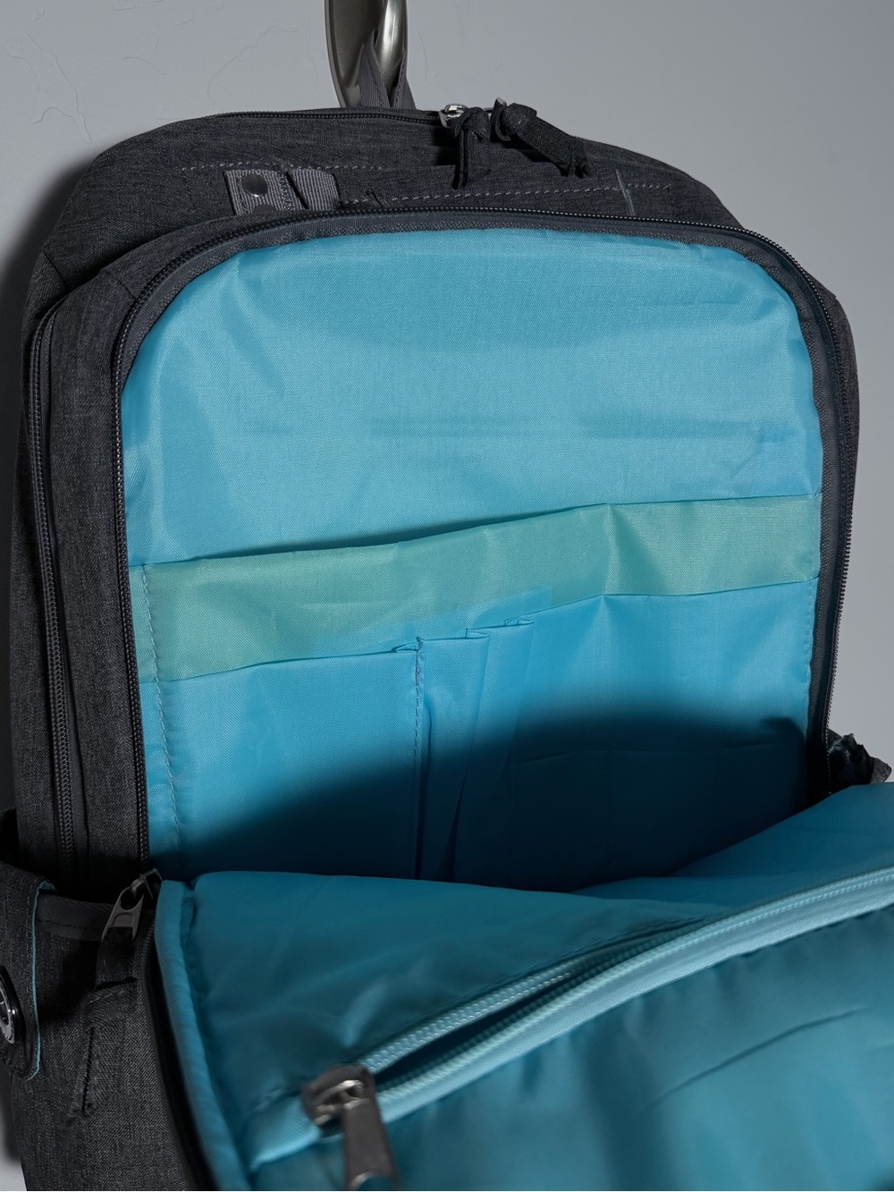 Kingslong 15.6 Laptop Bag - Classed Up Grey & Bright Blue - Picture 12 of 12